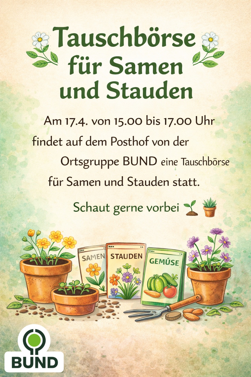 Tauschbörse für Samen und Stauden